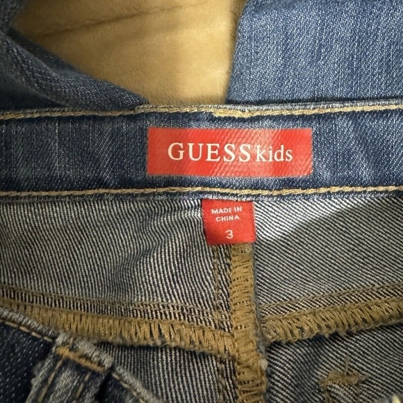 Guess Kids Boy's Size 3 Medium Wash Straight Leg Jeans w/Adjustable Waist - EUC - Picture 4 of 5